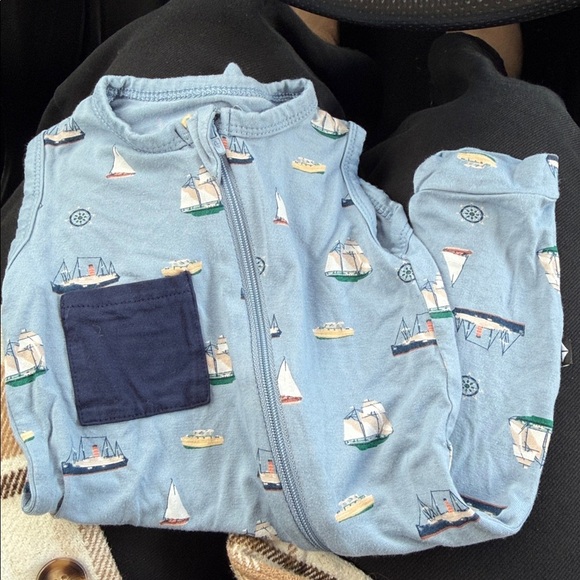 Kyte BABY Nautical Blue Kids Bodysuit - Picture 3 of 3
